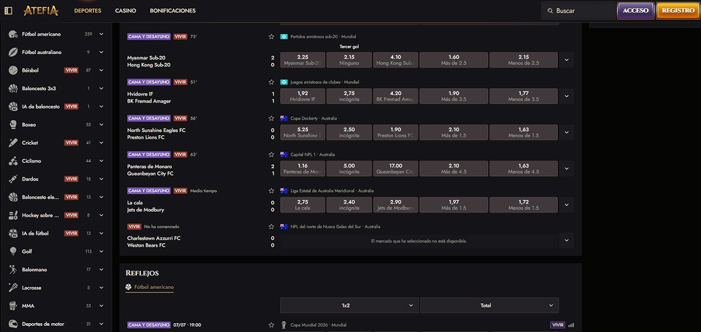 Atefia Casino Apuestas deportivas