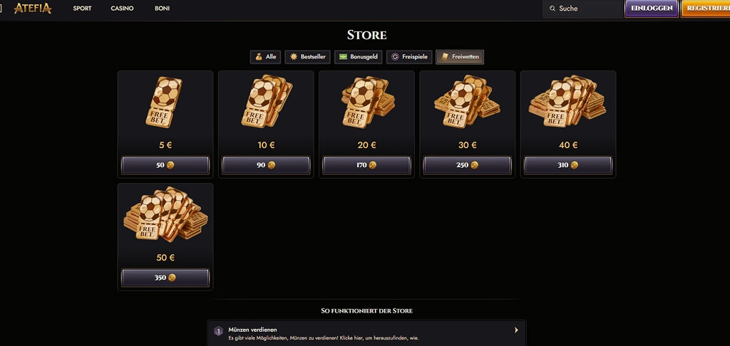 Atefia Casino Bonus-Kaufen