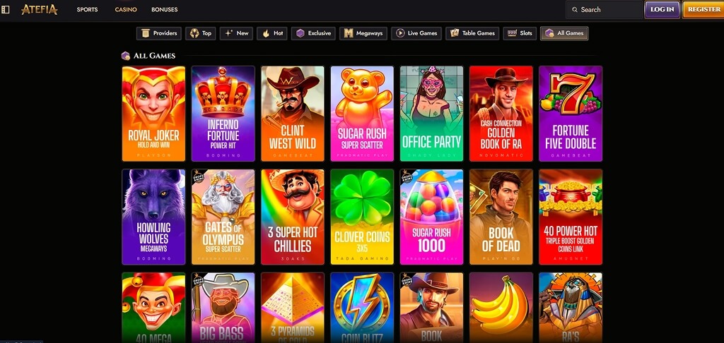 Atefia Casino Games