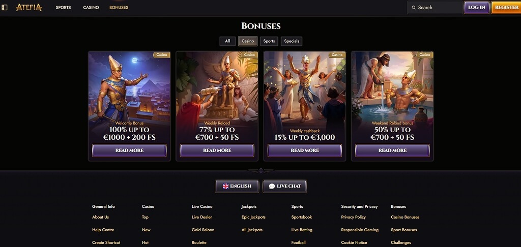 Atefia Casino Promotions
