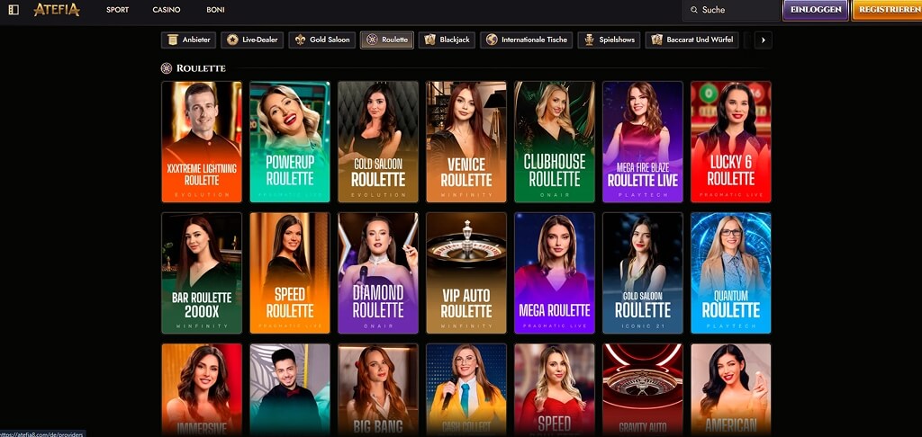 Atefia Casino-Spiele