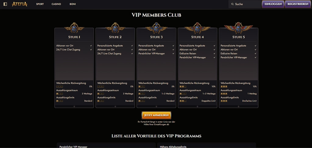 Atefia Casino VIP-Club