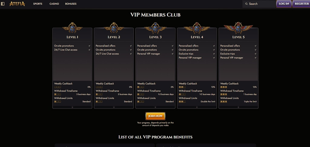 Atefia Casino VIP Club