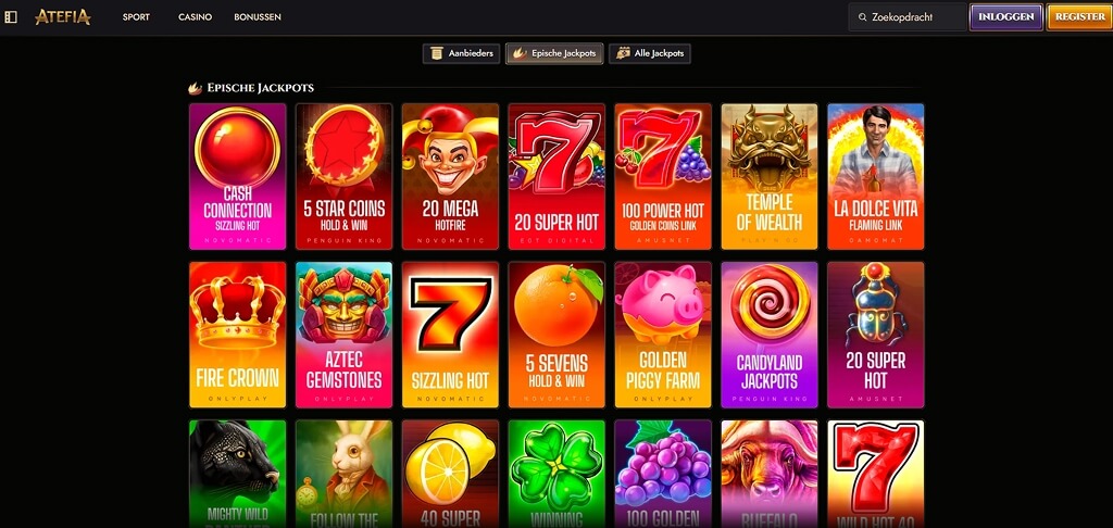 Atefia Casino casinospellen