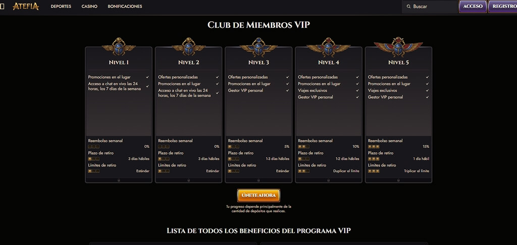Club VIP de Atefia Casino