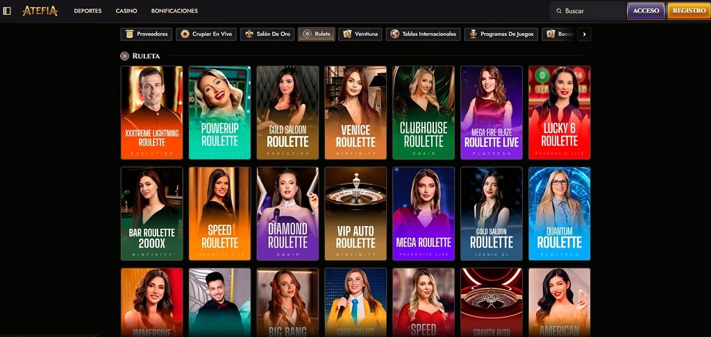 Juegos de casino Atefia