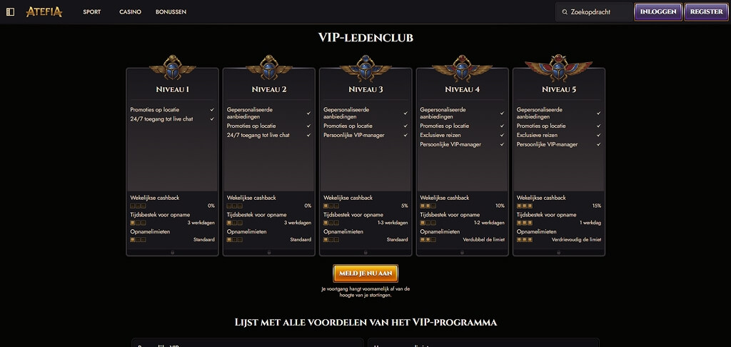 VIP-club van het Atefia Casino